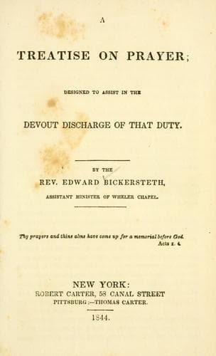Tapa de Treatise on prayer