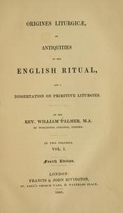 Tapa de Origines liturgicae, or, Antiquities of the English ritual