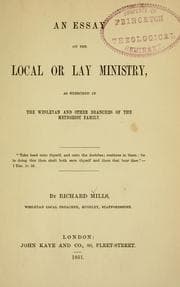 Tapa de An essay on the local or lay ministry