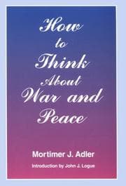 Tapa de How to think about war and peace