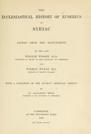 Tapa de The ecclesiastical history of Eusebius in Syriac