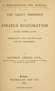 Tapa de The great prophecy of Israel's restoration