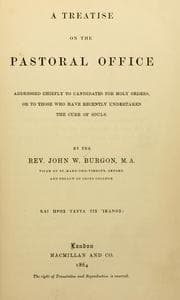 Tapa de A treatise on the pastoral office