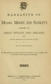 Tapa de Narrative of Messrs. Moody and Sankey's labors in Great Britain and Ireland