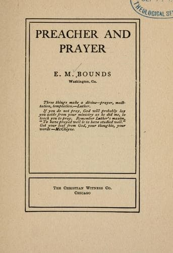 Tapa de Preacher and prayer