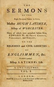 Tapa de The Sermons of the Right Reverend Father in God, Master Hugh Latimer, Bishop of Worcester