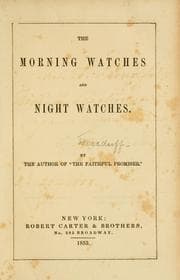 Tapa de The morning watches, and Night watches