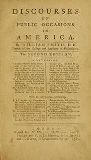 Tapa de Discourses on public occasions in America