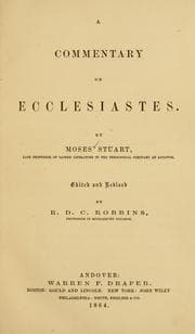 Tapa de A commentary on Ecclesiastes