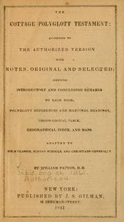 Tapa de The cottage polyglott Testament, according to the Authorized version with notes, original and selected