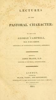 Tapa de Lectures on the pastoral character