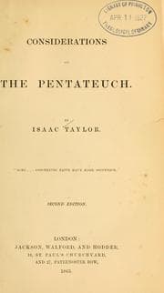 Tapa de Considerations on the Pentateuch