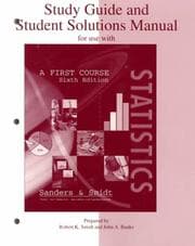 Tapa de Study guide and student solutions manual for use with Statistics a first course