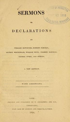 Tapa de Sermons, or declarations