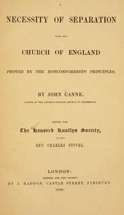 Tapa de Necessity of separation from the Church of England