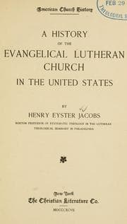 Tapa de A history of the Evangelical Lutheran church in the United States