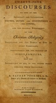 Tapa de Twenty-four discourses on some of the important and interesting truths, duties and institutions of the Gospel, and the general excellency of the Christian religion