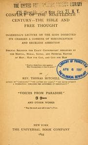 Tapa de Conflict of the nineteenth century---The Bible and free thought