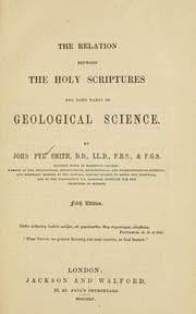 Tapa de The relation between the Holy Scriptures and some parts of geological science