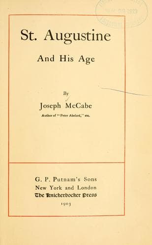 Tapa de St. Augustine and his age