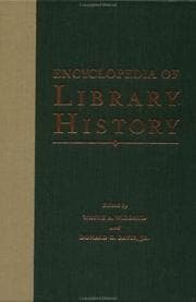 Tapa de Encyclopedia of library history