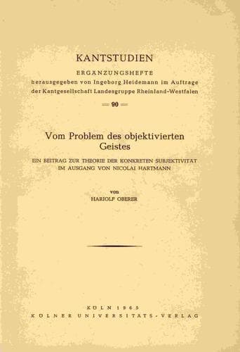 Tapa de Vom Problem des objektivierten Geistes