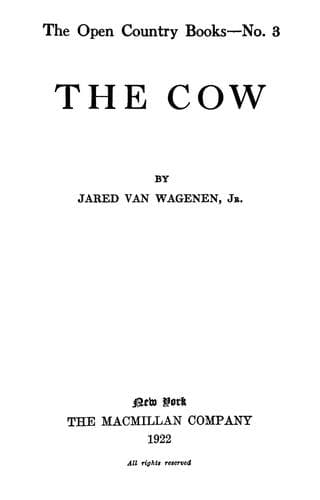 Tapa de The cow