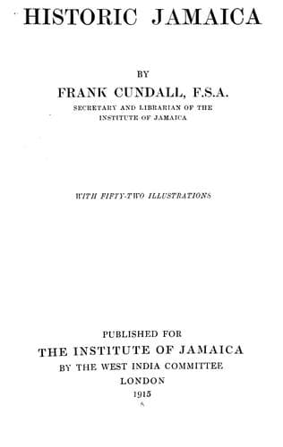 Tapa de Historic Jamaica