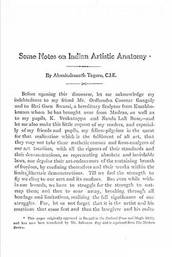 Tapa de Some notes on Indian artistic anatomy