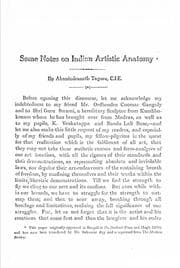 Tapa de Some notes on Indian artistic anatomy