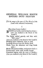 Tapa de General William Booth enters into heaven, and other poems