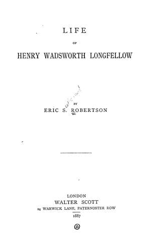 Tapa de Life of Henry Wadsworth Longfellow