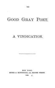 Tapa de The good gray poet