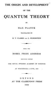 Tapa de The origin and development of the quantum theory
