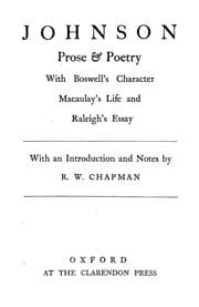 Tapa de Johnson: prose & poetry