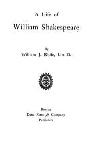 Tapa de A life of William Shakespeare