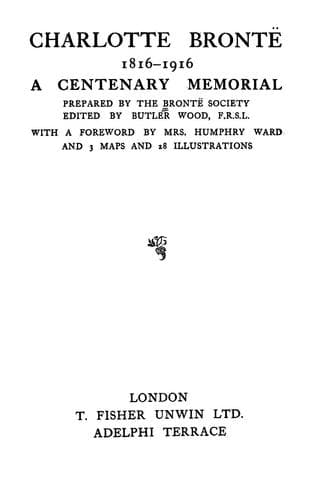 Tapa de Charlotte Brontë, 1816-1916