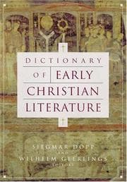 Tapa de Dictionary of early Christian literature