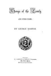 Tapa de Songs of the lowly, and other poems