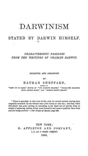 Tapa de Darwinism stated by Darwin himself.