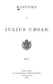 Tapa de History of Julius Cæsar