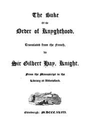 Tapa de Le libre del orde de cauayleria