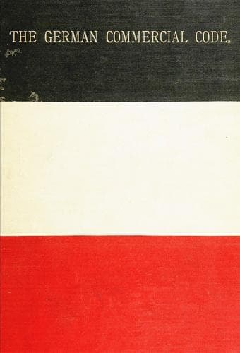 Tapa de The Commercial Code for the German Empire