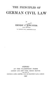 Tapa de The principles of German civil law