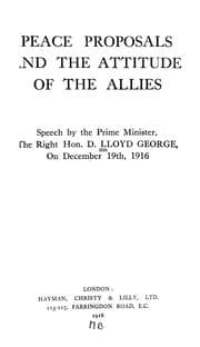 Tapa de Peace proposals and the attitude of the allies