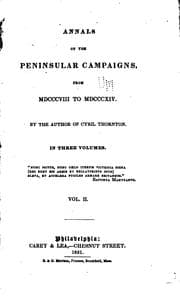 Tapa de Annals of the peninsular campaigns