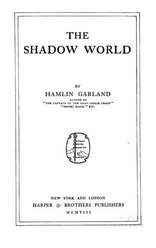 Tapa de The shadow world