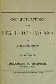 Tapa de Constitution of the state of Indiana and amendments