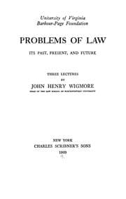 Tapa de Problems of law, its past, present, and future