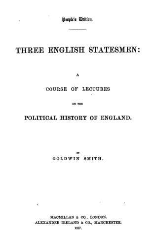 Tapa de Three English statesmen